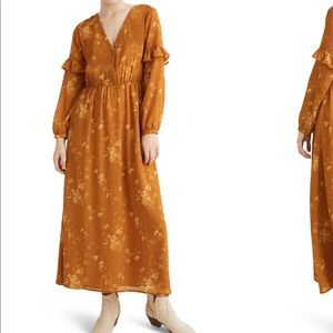 Madewell NWT ruffle-sleeve button-front dress